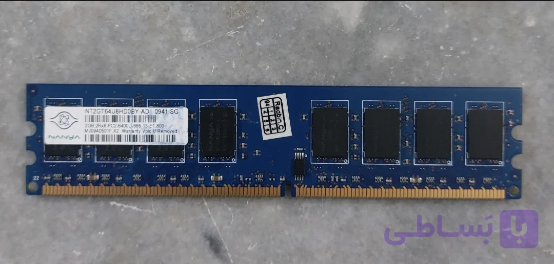 رم ۲ گیگ ddr2 دسکتاپ برند nanya اورجینال کارکرده و غیر آکبند