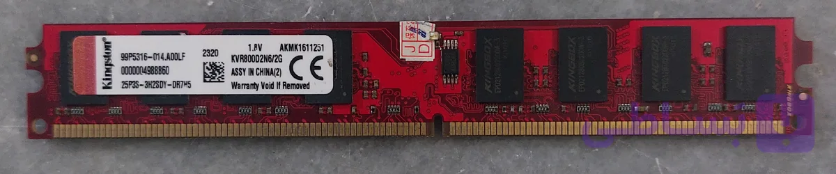 رم ۲ گیگ ddr2 دسکتاپ برند پی ان وای دو ور چیپ اورجینال استوک کاملا سالم‌