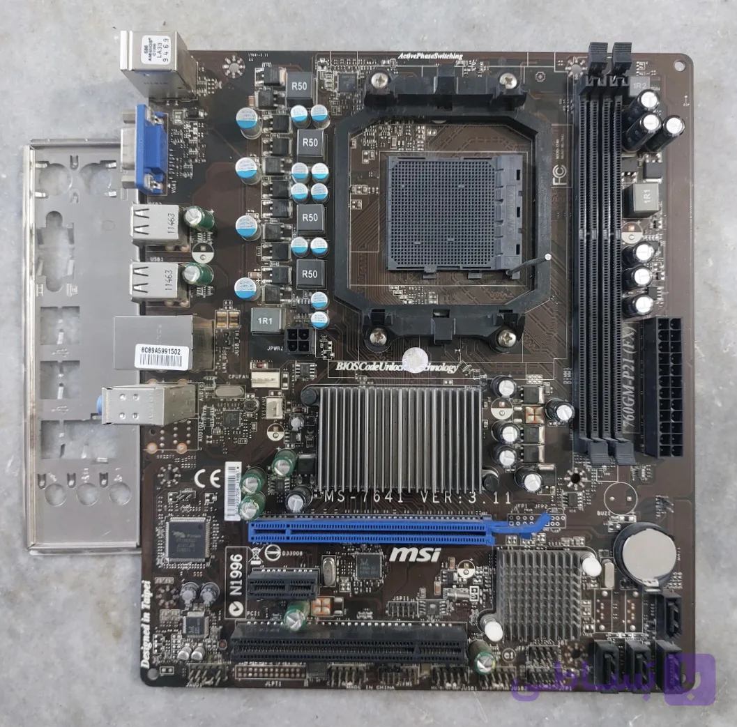 مادربرد ddr3 ام اس آی مدل ms-7641 استوک کاملا سالم