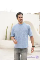 تیشرت یقه گرد جیب‌دار اسلپ سوزنی (کد ۲۱۱۸)