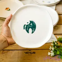 بشقاب دفرمه نقاشی سرامیک