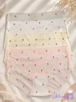 شورت زنانه لیزری بدون درز طرح توت فرنگی