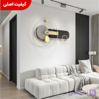 ساعت دیواری مدرن دکوراتیو فلزی حلقه طلایی H528
