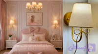 دیوارکوب دکوراتیو پاپیون شیددار کد D161| تلفیق نور، ظرافت و طراحی مدرن