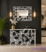 آینه کنسول فلزی لیزری مدل پروانه ای M279
