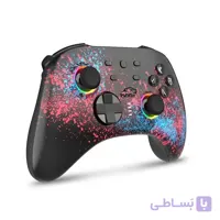 دسته بازی بی‌سیم تسکو مدل TG 160W با اتصال Bluetooth 5.2 و دانگل USB دارای 17 کلید، شوک و شارژ از طریق کابل، رابط USB Type-C