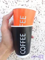 لیوان کاغذی 360 سی سی هالو طرح coffee بسته 500عددی