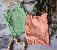 بلوز کراپ دخترانه نخی کشی گلدوزی تابستانی (۴ تا ۱۲ سال)