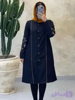مانتو اداری گلدوزی مدل آسنا