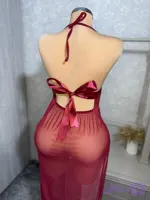 لباس خواب بلند حریر و گیپور مدل پشت باز کد محصول ۱۰۵۰