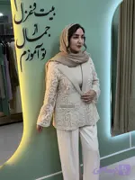 کت دانتل برجسته مجلسی فری سایز