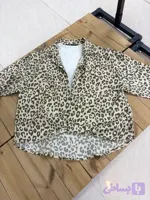 شومیز و تاپ دوتکه طرح پلنگی فری سایز
