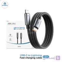 کابل فست شارژ 27W مشکی USB-C to Lightinng برند jC