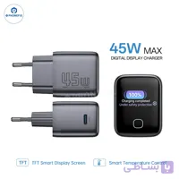 شارژر 45W متال مشکی Eu Plug برند jC