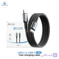 کابل فست شارژ 100W مشکی USB-C to USB-C برند jC