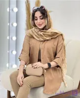 شومیز مانتویی دخترانه جلو دکمه خور/ آستین پاکتی