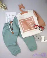 ست بلوز شلوار اسپرت جنس پنبه دورس مدل MaMa
