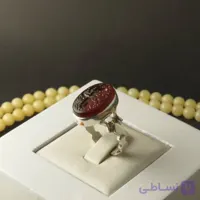 انگشتر نقره 925 عقیق حکاکی خط گود به نام مبارک یاسر کد 8983