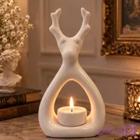 شمعدان سرامیکی وارمر طرح گوزن
