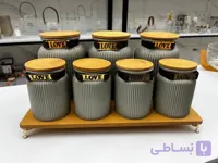 سرویس بانکه ۷ پارچه آشپزخانه با درب چوبی