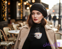 کلاه برت فرانسوی بافت مشکی