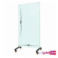 تخته وایت برد شیشه ای طرح دار (گلس برد) پایه دار ۱۰۰×۲۰۰