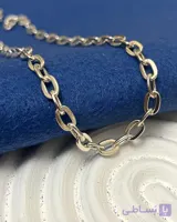 گردنبند هایکوالیتی وارداتی روکش نقره طرح کارتیه درشت ضد حساسیت