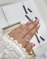 انگشتر پکی روکش نقره سواروفسکی