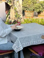 رومیزی و سفره ضدلک طرح بابونه