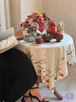 رومیزی وسفره ضدلک طرح شب یلدا
