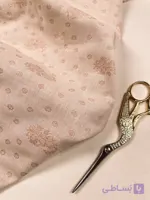 پارچه موسلین ژاکارد دولایه رز پودری ترک Double Layer Jacquard Muslin Powder Rose