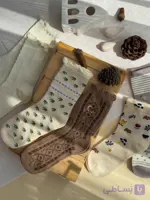 جوراب نیمساق گلگلی
