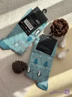 جوراب ساقدار زنانه چتیک Chetic طرح پنگوئن و زمستان