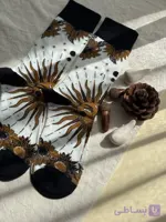 جوراب ساقدار زنانه ماکسیو Moxiao طرح سگ سورمه ای