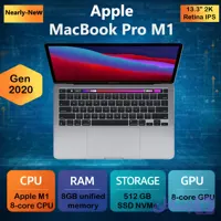 لپ تاپ اپل MacBook Pro M1 2020 رم 8GB حافظه 512GB SSD | در حد آکبند همراه با جعبه و شارژر اوریجینال