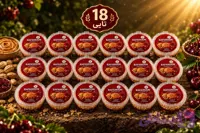 پک ۱۸ عددی کره بادام زمینی تک‌نفره آلبالویی