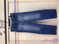 شلوار بگ جین آبی پررنگ