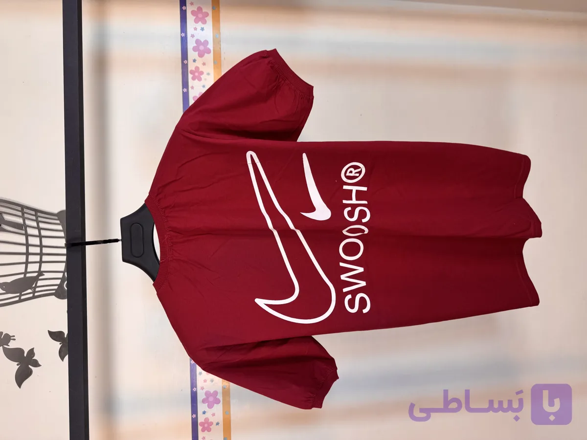 تیشرت نایکی پارچه پنبه آستین کوتاه