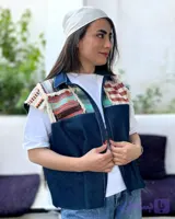 وست جین تکه دوزی شده