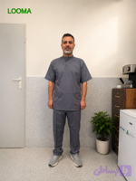ست اسکراب شلوار طوسی مانیار