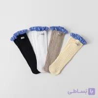 جوراب دخترانه کبریتی لب دانتل (پک:12جفتی)