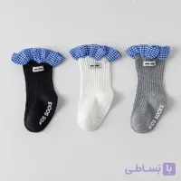 جوراب دخترانه کبریتی لب دانتل (پک:18جفتی)