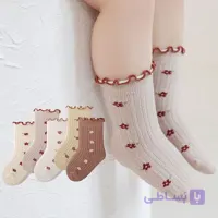 جوراب دخترانه لب دانتل جدید (پک:10 جفتی)