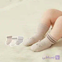 جوراب نوزادی طرح موشی (پک:16جفتی)