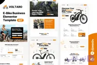 قالب المنتوری فروشگاه دوچرخه برقی Voltaro | کیت تمپلیت حرفه‌ای E-Bike و حمل‌ونقل پاک
