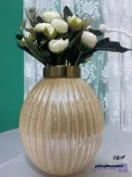 گلدان آترین رنگ کرم نسکافه ای