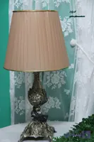 آباژور رومیزی رنگ نسکافه ای پایه نگین دار (کد JZTHU)
