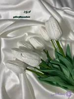 گل لاله مصنوعی شاخه ای رنگ سفید