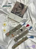 بوک مارک نشانگر کتاب لینن گلدوزی شده دست دوز