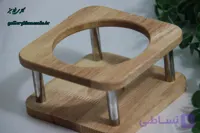 وارمر مربع چوبی پایه استیل وارداتی